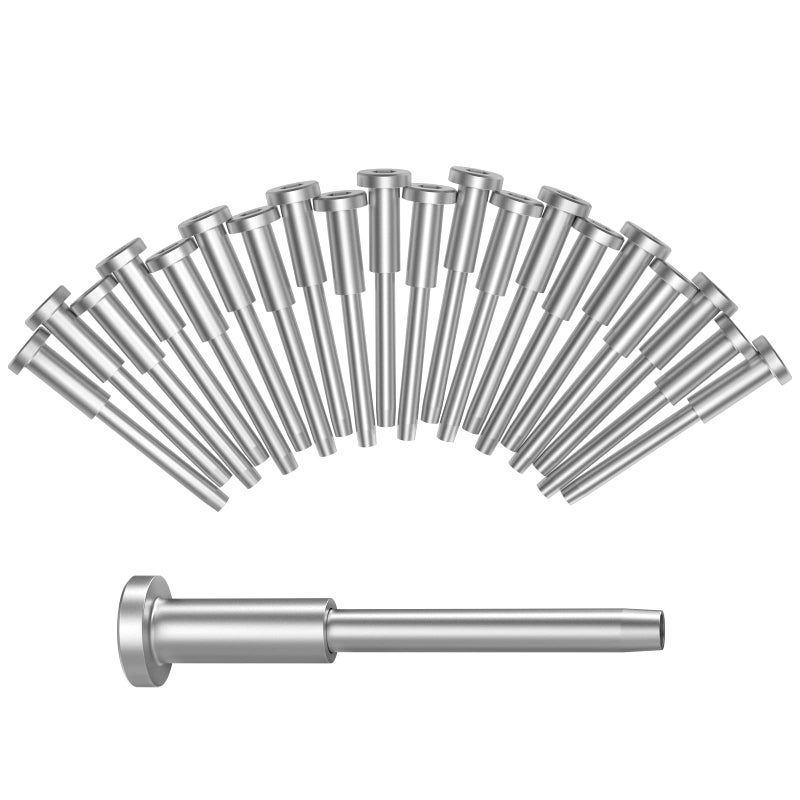BLIKA 20 Pack 1/8" Stainless Steel Invisible Receiver and Swage Stud End for 1/8 Inch Cable Railing, Deck Stair Threaded End Fitting for Wood & Metal Post, Swage Tensioner Cable Railing Hardware - Image 1